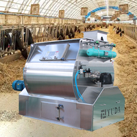Mélangeur d'aliments pour animaux YUDA, industriel, horizontal, Turquie, 37 kW, à axe unique, en acier inoxydable