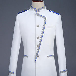 Performance Costume Hommes Cour Costume Hommes <span class=keywords><strong>Suites</strong></span> pour Mariage Blanc 2 Pièces Avec Ceinture Uniforme Utilitaire pour Hommes - Product Image 3