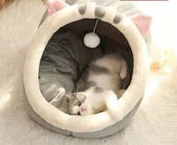 Vente en gros de nids semi-fermés mignons pour animaux de compagnie, nid pour chien, maison pour chat quatre saisons, nid d'hiver chaud pour chien