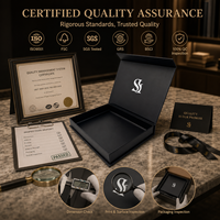 Boîte de Présentation Magnétique Pliable de Luxe Personnalisée, Grande, Noire Classique, en Carton Rigide Épais de 2 mm pour Cadeaux