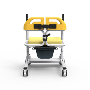 Waterdichte materiaal handbediende krukhefstoel voor patiëntentransfer, verstelbare hoogte voor bedtransfer, verpleging, 150 kg draagvermogen, model - Product Image 2