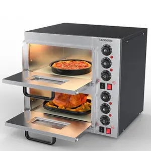 Guangdong Commercial Bakery Stainless Steel Housing Marble Stone Base Electric Pizza Oven For Sale