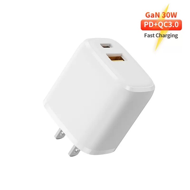 Good Quality Oem Factory White Black PD Universal Type-C 30W PD Wall Charger Travel US EU UK Plug Charger Pd Wall Charger