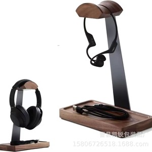 Wooden Headphone <b>Stand</b> Over Ear Desktop Organizer For Computer <b>Headset</b> E Sports Use - Product Image 5