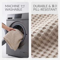 Couverture en coton tissée personnalisée pour lit et usage domestique, confort estival, tissage gaufré épais