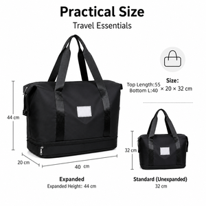 MKW 2086 Borsa da Viaggio Personalizzabile con Logo, Espandibile, Grande Capacità, Borsa a Tracolla per Yoga, Disponibile in Diversi Colori, Borsa Sportiva da Palestra - Product Image 3