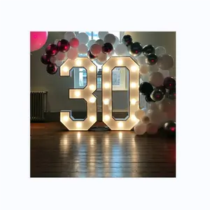 Large love marquee numbers lights led love sign Mr Mrs wedding vintage bulb letter sign