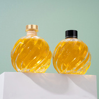 Diffuseur de parfum d'ambiance de luxe en verre grande capacité avec bouchon en bois, 100 ml et 250 ml