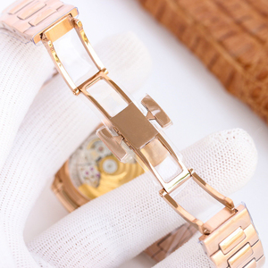 Montre haut de gamme personnalisée recommandée par le patron, avec lunette sertie de pierres précieuses, en acier inoxydable or rose, pour événements privés - Product Image 6