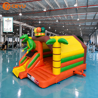 Château gonflable commercial Ceyu à thème dinosaure, de haute qualité, avec toboggan, idéal pour la location événementielle