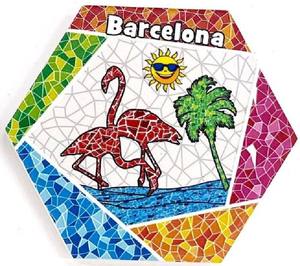 Posavasos <span class=keywords><strong>de</strong></span> Cerámica Española <span class=keywords><strong>de</strong></span> <span class=keywords><strong>Barcelona</strong></span> Impresos en 3D Personalizados, Alfombrillas y Protectores para Decoración del <span class=keywords><strong>Hogar</strong></span>, Recuerdo Duradero para Tazas <span class=keywords><strong>de</strong></span> Café y Té - Product Image 1