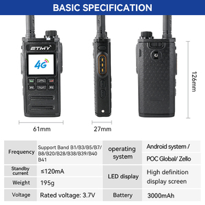 Radio Móvil Digital 4G POC Global, Walkie Talkie con Funciones de Seguridad Avanzadas, Resistente al Agua IPX7, Batería de 2500-3000 mAh, 0-10 KM - Product Image 6