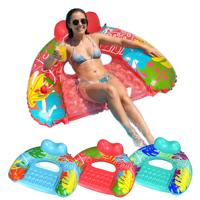 Fauteuil flottant gonflable en U avec porte-gobelet, pour s'asseoir et se reposer dans l'eau, chaise flottante en PVC pour piscine et plage, idéal pour l'été