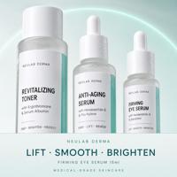 Ensemble de soins anti-rides pour la peau, kit visage 3 pièces, tonique, sérum pour les yeux, pour les soins du visage, raffermissant, liftant, anti-âge, utilisation quotidienne