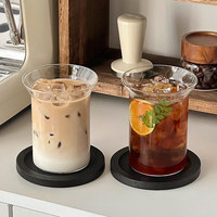 Tasse à café latte de style européen 350 ml, verre borosilicate haut de gamme, pour boissons froides, vente en gros d'usine