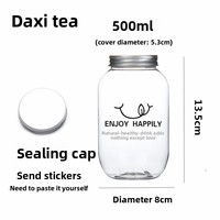 Vasos Desechables Transparentes de PET de Alta Calidad, 350ml, 500ml, 650ml, Botellas de Plástico Cuadradas para Llevar, para Té Boba, Jugos y Bebidas