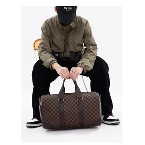 Sac de Voyage <span class=keywords><strong>Week</strong></span>-<span class=keywords><strong>end</strong></span> en Cuir PU Souple de Luxe 24-26L, Style Vintage de Haute Qualité, Fermeture Éclair, Sangle Réglable, Unisexe, Vente en Gros - Product Image 3