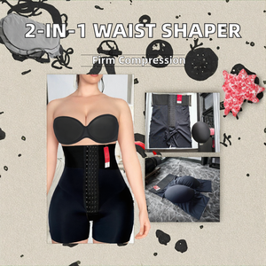 Plus-size High-waisted Shapewear <strong>Pants</strong> <strong>with</strong> Crotch Zipper Three-row Hooks for Tummy Control Bbl Shapewear <strong>with</strong> Hip and <strong>Bum</strong> <strong>Pad</strong> - Product Image 2