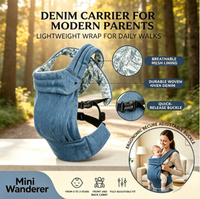 Porte-bébé pliable de luxe certifié CPC CE, ergonomique, en coton et lin de qualité supérieure, capacité de charge élevée 15 kg, pour bébés de 0 à 3 ans