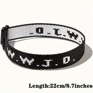 Wwjd Woven What Would Jesus Do Jacquard Christian Church Fundraiser Gift W.W.J.D. Bracelets en sangle - Product Image 2