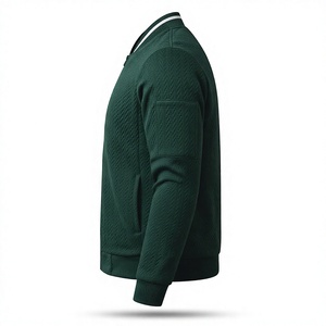 Chaqueta Bomber Acolchada para Hombre, Cuello Alto, Transpirable, 100% Poliéster, Manga Regular, Forro Polar, Relleno de Poliéster, Estilo Universitario - Product Image 2