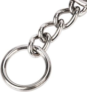 <span class=keywords><strong>Collar</strong></span> de entrenamiento antitirones para perros grandes, cadena P de doble anillo, arnés de perro de Metal cromado de hierro de estilo sólido Simple - Product Image 6