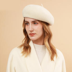 Boina Francesa de Lana Cálida de Color Sólido Personalizada de la <span class=keywords><strong>Mejor</strong></span> Calidad al Por Mayor a Precio Económico <span class=keywords><strong>para</strong></span> Mujer - Product Image 4