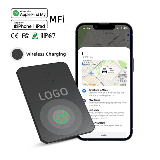 Rechargeable Wallet Tracker Card Finder Anti-lost Tracking MFi Certified Passport ICard Smart Item Locator for Apple Find My
