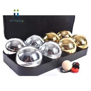 7.2mm <span class=keywords><strong>boule</strong></span> en acier inoxydable Bocce ensemble pour 2-8 joueurs extérieur cour pelouse plage sac de transport niveau lumineux boules divertissement sportif - Product Image 2