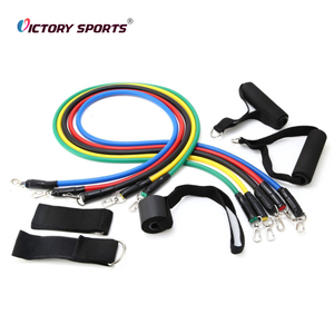 11 pièces Bandes de résistance réglables en caoutchouc pour entraînement de force et tonification à domicile - Product Image 2