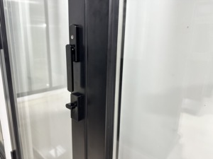 Aumegi Porte de douche pliante sans cadre en aluminium NFRC Offre Spéciale américaine Porte pliante en aluminium