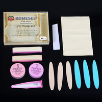 Kit de Manucure Professionnel Personnalisé pour Polissage et Lissage d'Ongles, Crème de Ponçage Gel UV, Tampon de Polissage, Cire à Ongles, Style Japonais