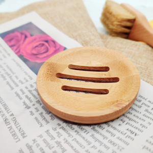 Jabonera Redonda de Bambú Ecológica y Duradera al por Mayor con Diseño Moderno para Ducha y Baño - Product Image 5