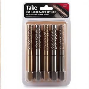 Ttake Hss Hand <b>Taps</b> Set 3 Pc Din 352 Iso 2 6h For Metal <b>Threading</b> - Product Image 2