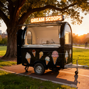 Đẹp Sang Trọng Mái Tròn Mở Pho Mát Sô Cô La Churros Ngọt Ngào Snack Kẹo Thực Phẩm Xe Tải Trailer Với Ngồi Những Nơi Sân Thượng - Product Image 1