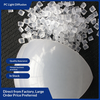 Pièce de diffusion de lumière en PC à haute résistance aux chocs, transmission de la lumière de 85%-96%, moulage par injection-extrusion, finition mate givrée