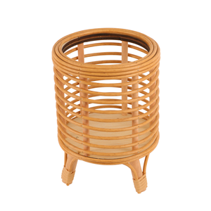 Supporto per piante in <span class=keywords><strong>vimini</strong></span> in Rattan cestini per piante in <span class=keywords><strong>vimini</strong></span> da interni stile Boho fiori cavi espositore per sgabello da pavimento in piedi - Product Image 2