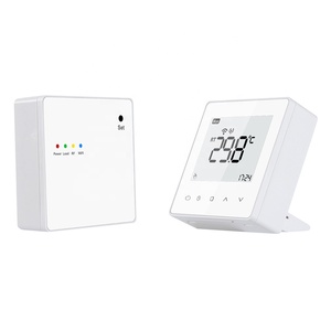 <span class=keywords><strong>Thermostat</strong></span> programmable <span class=keywords><strong>sans</strong></span> <span class=keywords><strong>fil</strong></span> RF alimenté par USB <span class=keywords><strong>ou</strong></span> batterie pour chaudière, eau et chauffage de pièce - Product Image 1