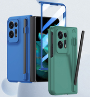 Casing HP Lipat Premium Full Cover dengan Slot Pena, Kaca Depan Matte PC untuk OPPO FIND N2
