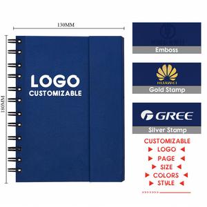 Cuaderno de espiral de papel kraft vintage, bloc de notas, bloc de notas adhesivas, blocs de notas con logo impreso personalizado y bolígrafo - Product Image 5