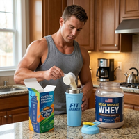 Shaker isotherme personnalisé en acier inoxydable 304 de 24 oz, anti-fuite, avec poignée et boule de shaker hélicoïdale intégrée, idéal pour la gym et le sport