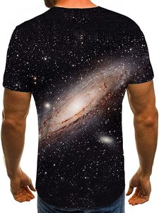 T-Shirt Stampata in 3D Fitspi per <span class=keywords><strong>Uomo</strong></span>, Magliette a Maniche Corte con Motivi Spaziali e Universo, Dropshipping Personalizzato - Product Image 4