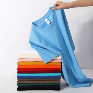 High Quality 100% Cotton Solid Luxury Blank Unisex Eco-Friendly Quick Dry Short Sleeve T-<b>Shirt</b> with Custom Print for Women & Men - Product Image 2