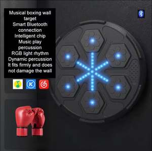 Cible murale de boxe numérique intelligente Cible de boxe de musique Bluetooth intelligente Cible de boxe de poinçonnage de boxe murale - Product Image 6