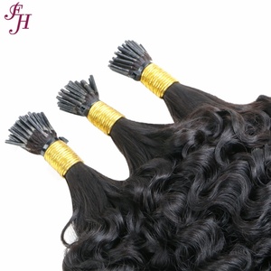 FH Wholesale Human Hair Curly <b>Micro</b> Links I Tip Hair Virgin Raw Burmese Kinky Curly I Tip Hair <b>Extension</b> - Product Image 3