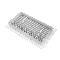 Grille de ventilation Lakeso moderne en alliage d'aluminium noir, grille de retour d'air, persienne de ventilation, étanche à la pluie, pour entrepôt et sous-sol, facile à installer