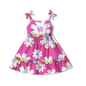 Vestido de niña de 1 a 2 años, ropa para niños, lo último en vestido de bebé para niños, vestidos bohemios florales para niñas, 2024 para niños