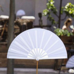 Abanico Plegable de Plástico Grande y Colorido de 33 cm, Personalizado, Abanicos de Kung Fu para Mujeres, para Baile Festivo y Graduación - Product Image 3