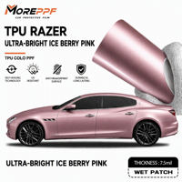 Film de protection de voiture en TPU coloré |   Protection de peinture auto-réparatrice et anti-rayures avec résistance aux UV et au sable, garantie 3 ans