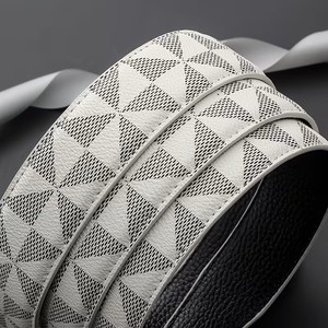 Cinturón de Lujo Personalizable para Hombre y Mujer, Marca de Moda, Cinturón de Cuero PU con Hebilla Metálica, Cinturones de Diseñador con Cajas y Recibos - Product Image 4
